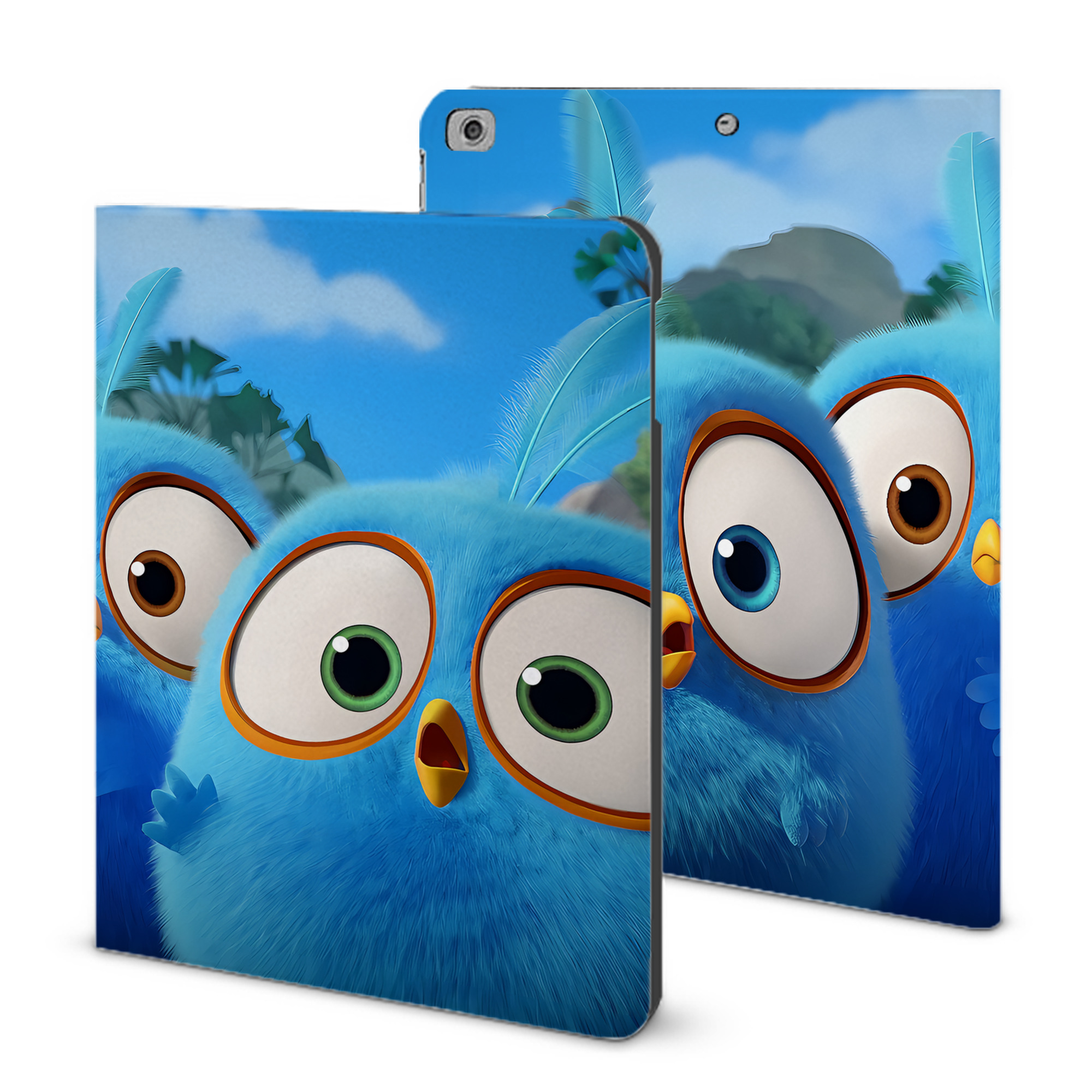 （画像用） Angry Birds アングリーバード IPad ケース ブック型 PUレザー TPU 耐衝撃 軽量 薄型 ペン収納なし 全面保護 IPad 各モデル対応